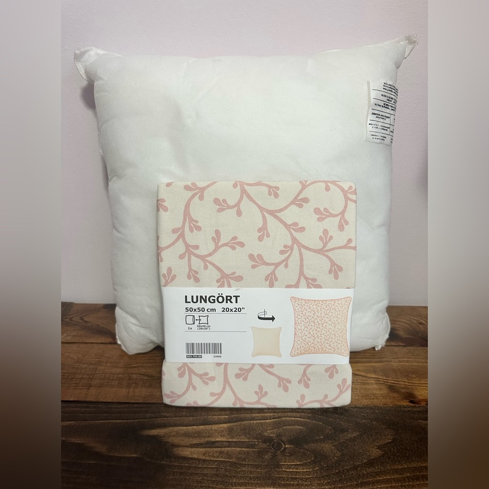 Throw pillow with new case
